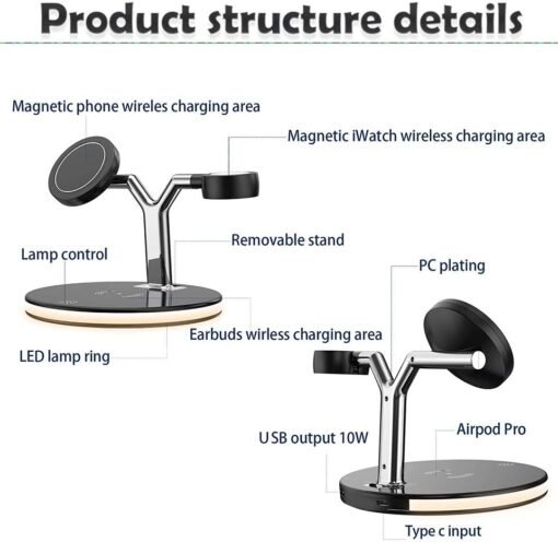 25W 3 in 1 Magnet Qi Fast Wireless Charger For Iphone 12 Mini Pro MAX - Image 4