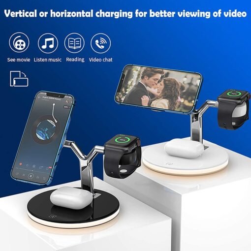 25W 3 in 1 Magnet Qi Fast Wireless Charger For Iphone 12 Mini Pro MAX - Image 6