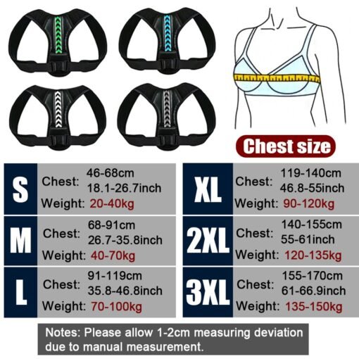 Adjustable Back Shoulder Posture Corrector Belt – Image 3