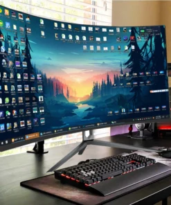 LCD Incurvé 32 Pouces Ornideur Moniteur 27 Grand Écran 144Hz Jeu 165 Écran en queue de coiffure 2k Haute Définition 24