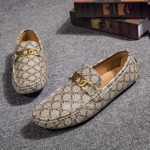 48 grande taille 47 Station européenne Doudou Chaussures de la marque à la mode masculine Luxury Luxury Personnages Pédales Cuir Cuir Chaussures 46 Chaussures de mocassin de conduite – Image 3