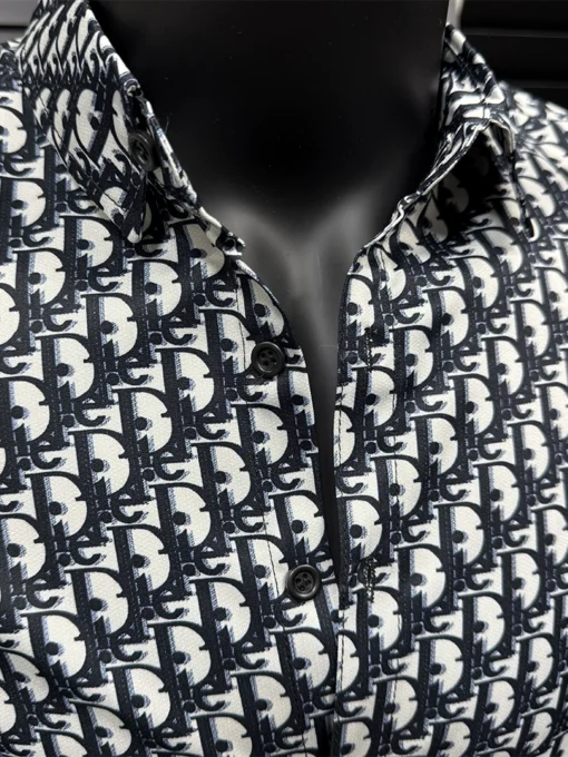 Nouvelle veste de chemise à manches à manches longues minces fines pour la belle chemise haut de gamme pleine de lettres imprimées – Image 3