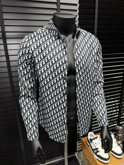 Nouvelle veste de chemise à manches à manches longues minces fines pour la belle chemise haut de gamme pleine de lettres imprimées – Image 2