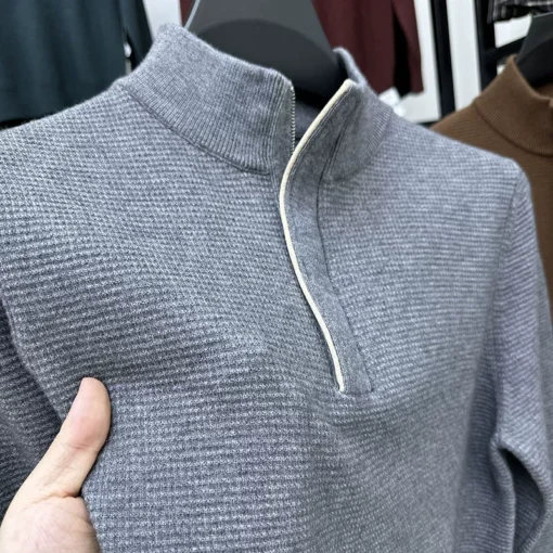| Offre spéciale de la marque Hong Kong | Pull d'hiver pour le support de la fermeture à glissière hivernure des sommets chauds épaissis pour les aiguilles d'âge moyen et jeunes décontractées